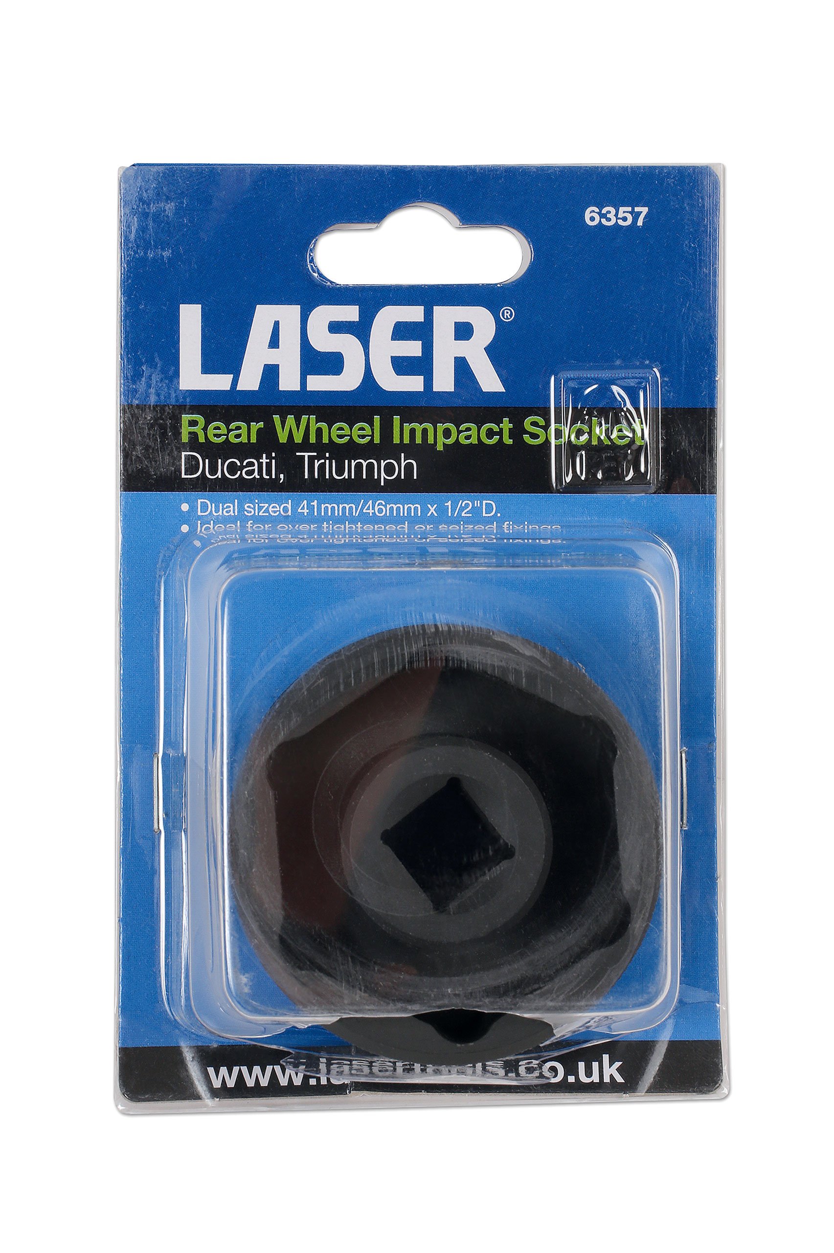 41mm/46mm Laser 6357 Impact Socket for Rear Wheel - Heavy Duty Lug Nut Removal for Trucks, SUVs, and Off-Road Vehicles - Perfect for Auto Repair Shops and DIY Mechanics