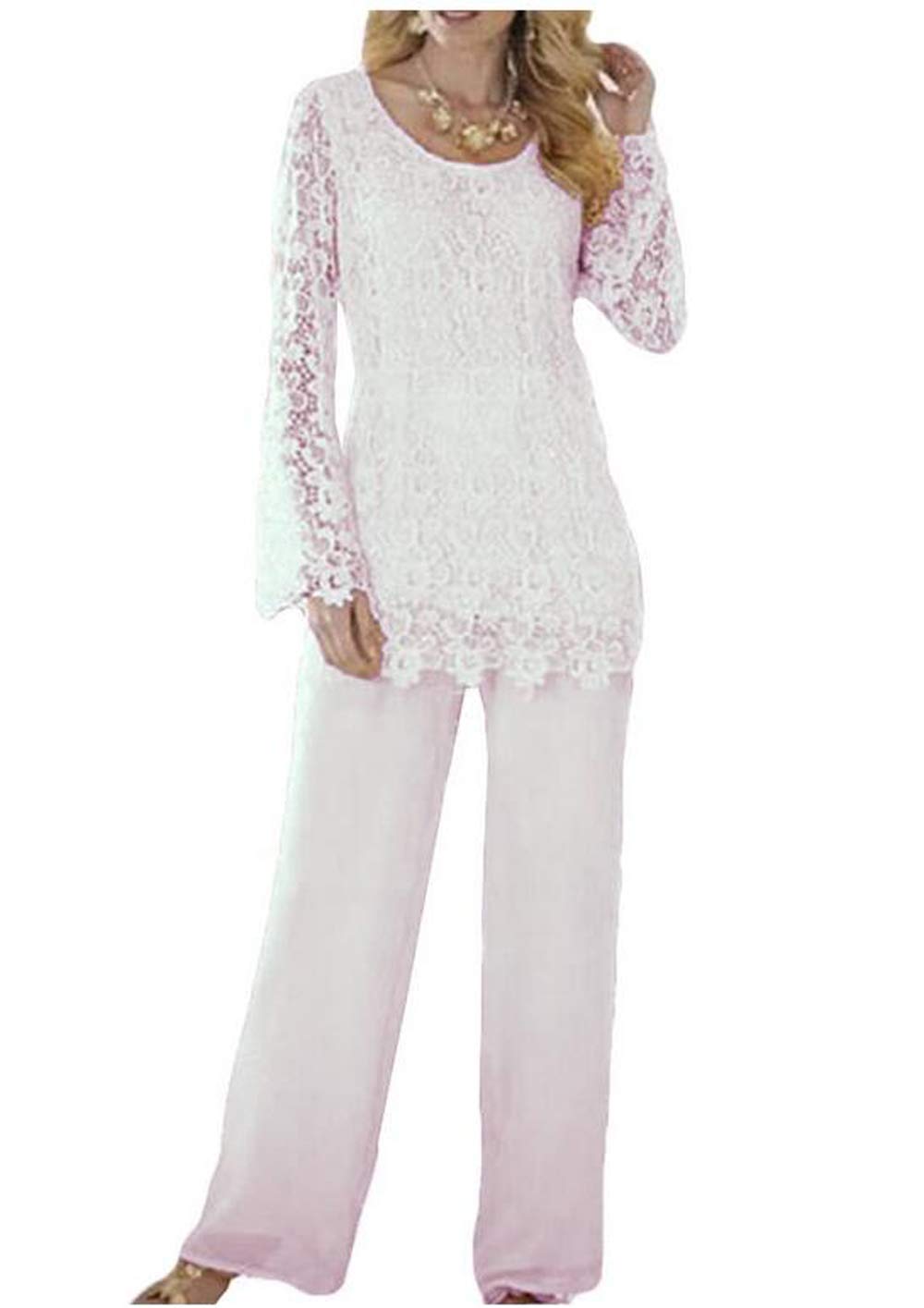 Vintage Chiffon Lace Wedding Dress with Long Sleeves & Capped Design - Elegant Formal Gown for Brides, Mothers & Special Occasions | Perfect for Weddings, Parties & Evening Events