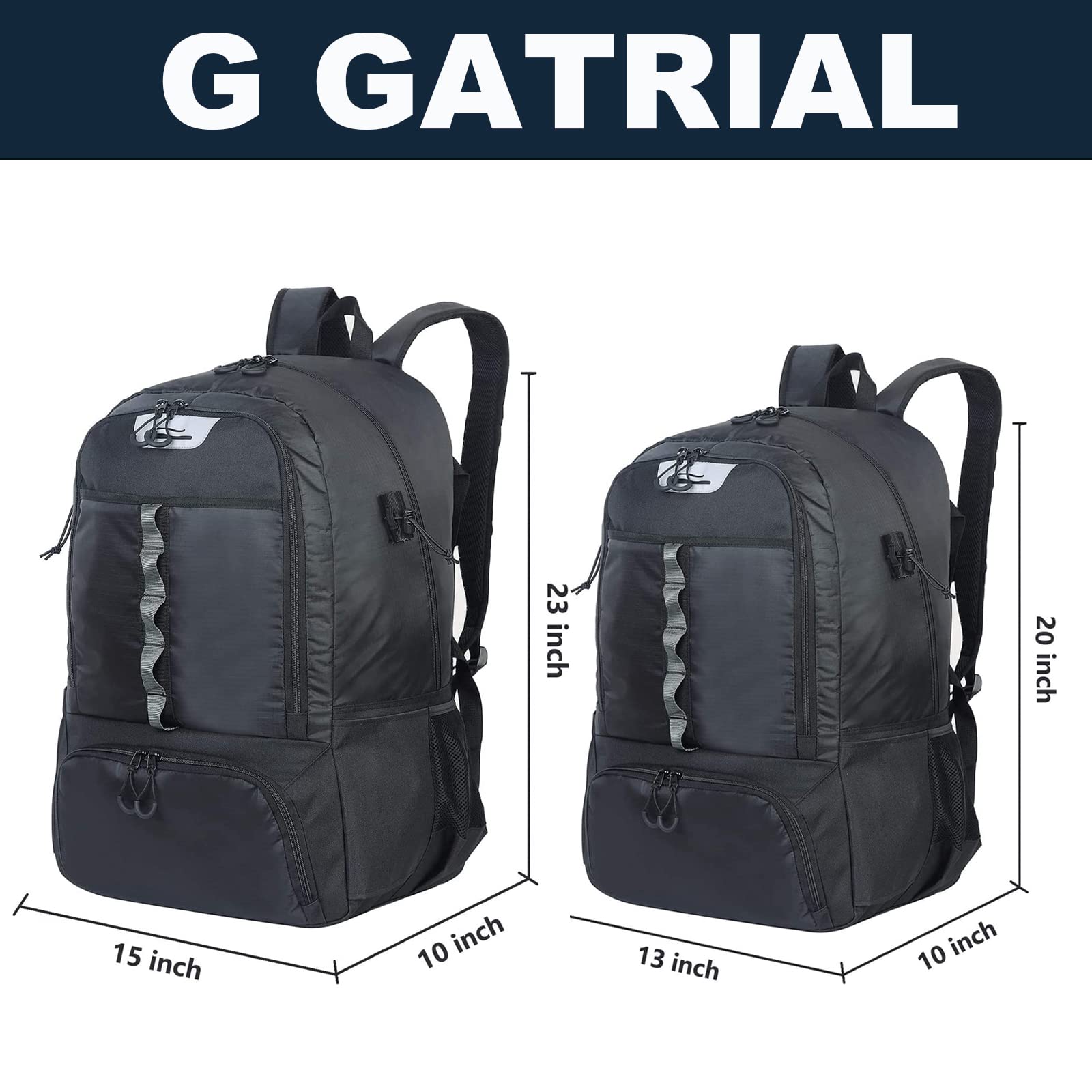 Extra Large Lacrosse Backpack - 20/23 Inch Lacrosse Equipment Bag with Stick Holders & Cleats Compartment for Field Hockey Gear | Perfect for Training, Games & Travel