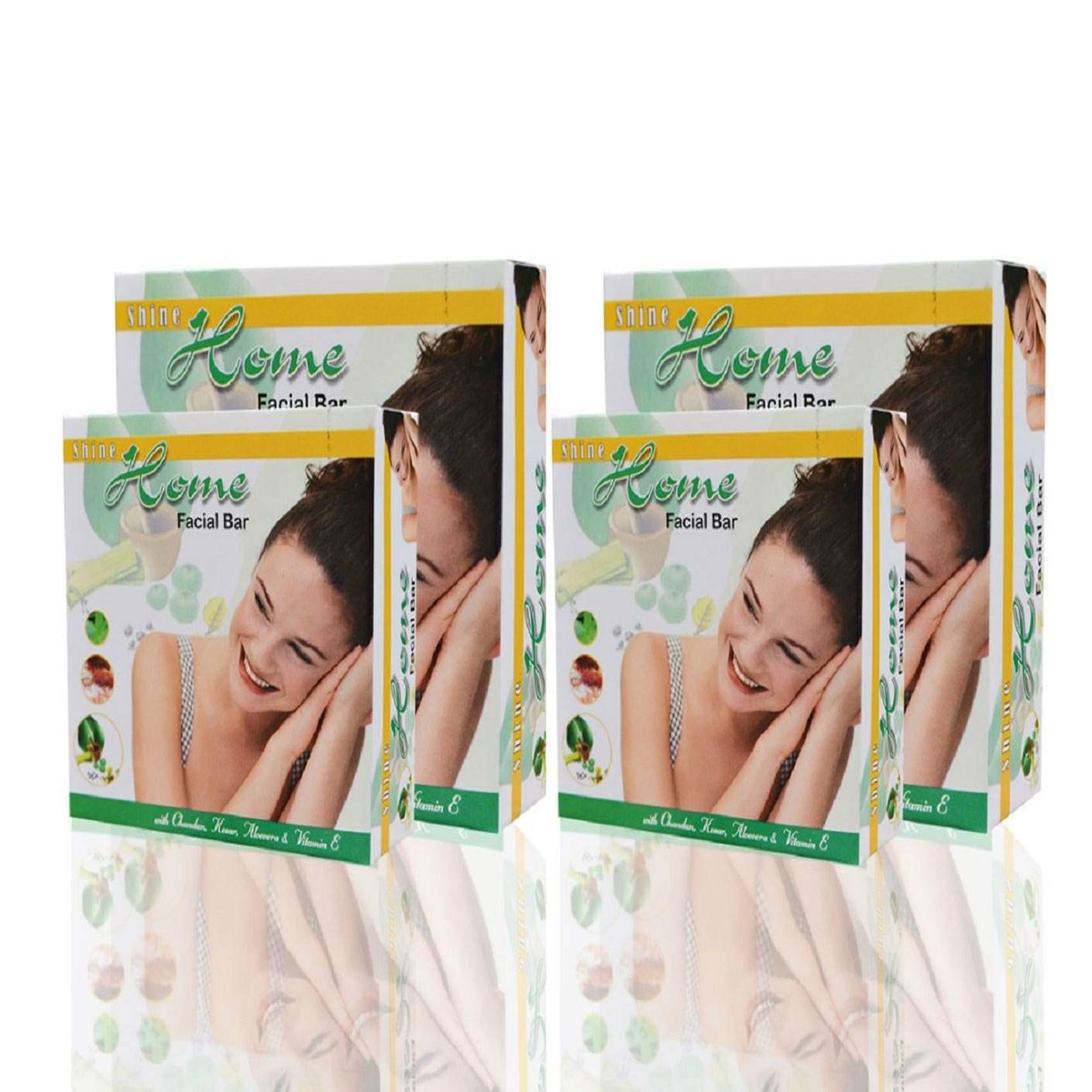 ZORDAN SHINE HOME FACIAL BAR (Pack of 4) - Organic Skincare Soap for Glowing Skin - Perfect for Daily Face Cleansing & Acne Treatment at Home