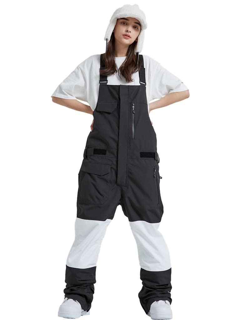GS SNOWING Women's Waterproof Windproof Insulated Snow Bibs - Winter Ski Pants with Ripstop Fabric for Snowboarding & Outdoor Activities | Perfect for Skiing, Snowboarding & Cold Weather Adventures