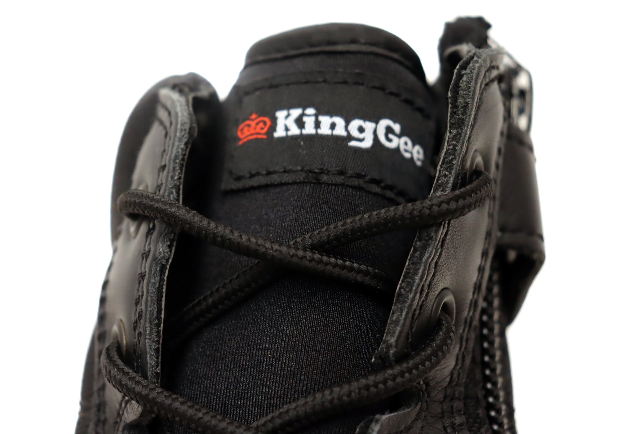 KingGee Men's Steel Toe Work Boots - Black Safety Boots for Construction, Warehouse & Outdoor Work | Durable Tradie Footwear