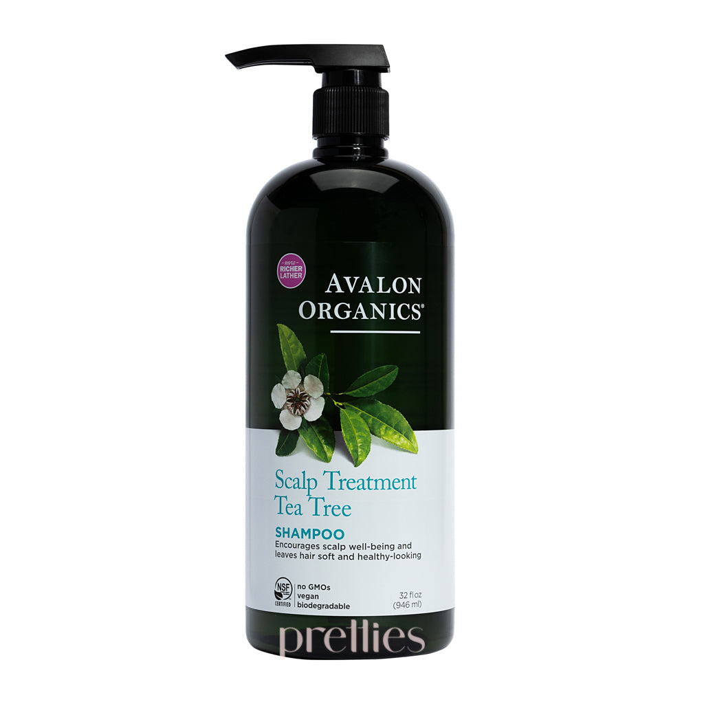 Avalon Organics Tea Tree Scalp Treatment Shampoo 33.4oz - Soothes Dry, Itchy Scalp - Natural & Organic Hair Care for Dandruff Relief - Perfect for Daily Use & Sensitive Scalp