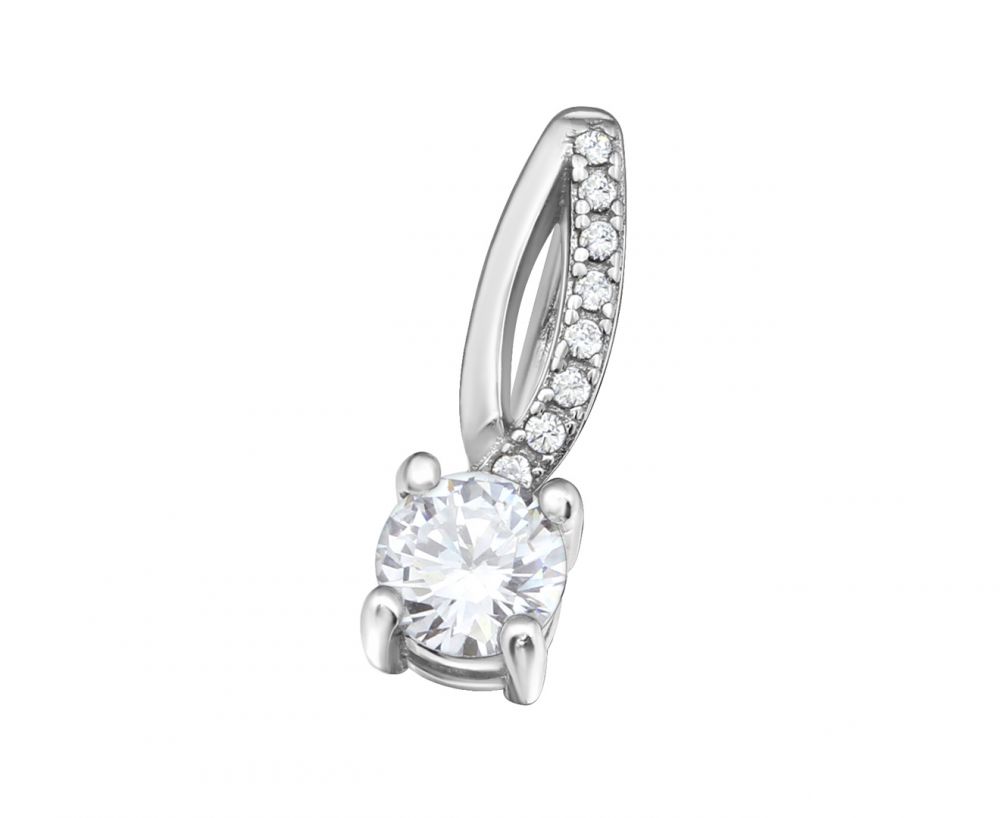 Elegant Silver Pendant Necklace with Zirconia Detailing - Perfect for Weddings, Parties & Everyday Wear