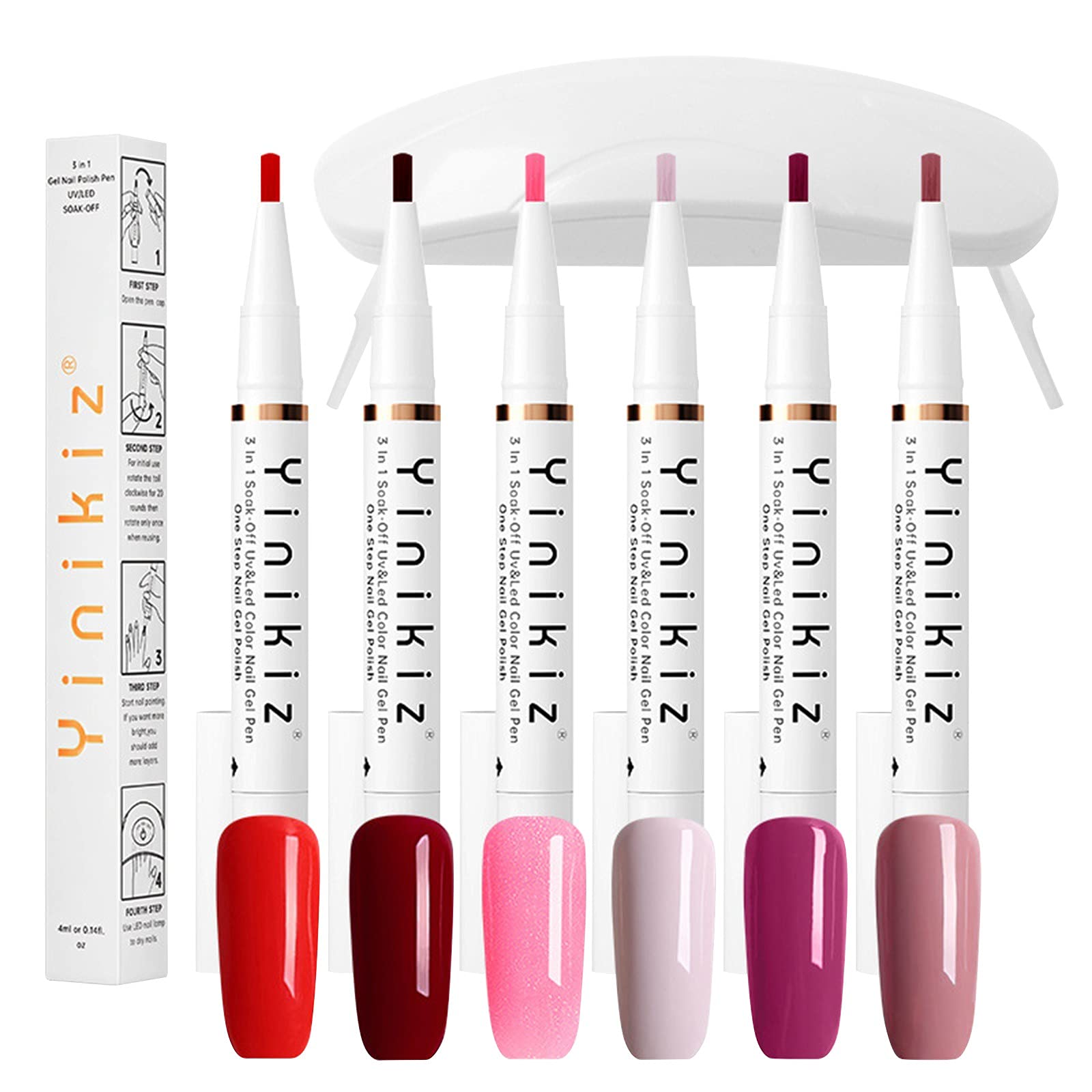 Bulk Nail Polish Brush Set - 4ml Gel Nail Pen with Base Coat & Sealer for Professional Nail Art (No Gel Beads Included) - Perfect for Salon, Home Manicures & DIY Nail Designs