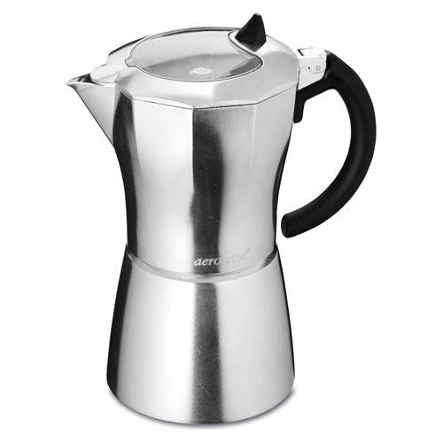 Aerolatte Moka Vista Italian Stovetop Espresso Maker - 3 Cup Coffee Pot for Home & Camping, Perfect for Espresso Lovers & Outdoor Adventures