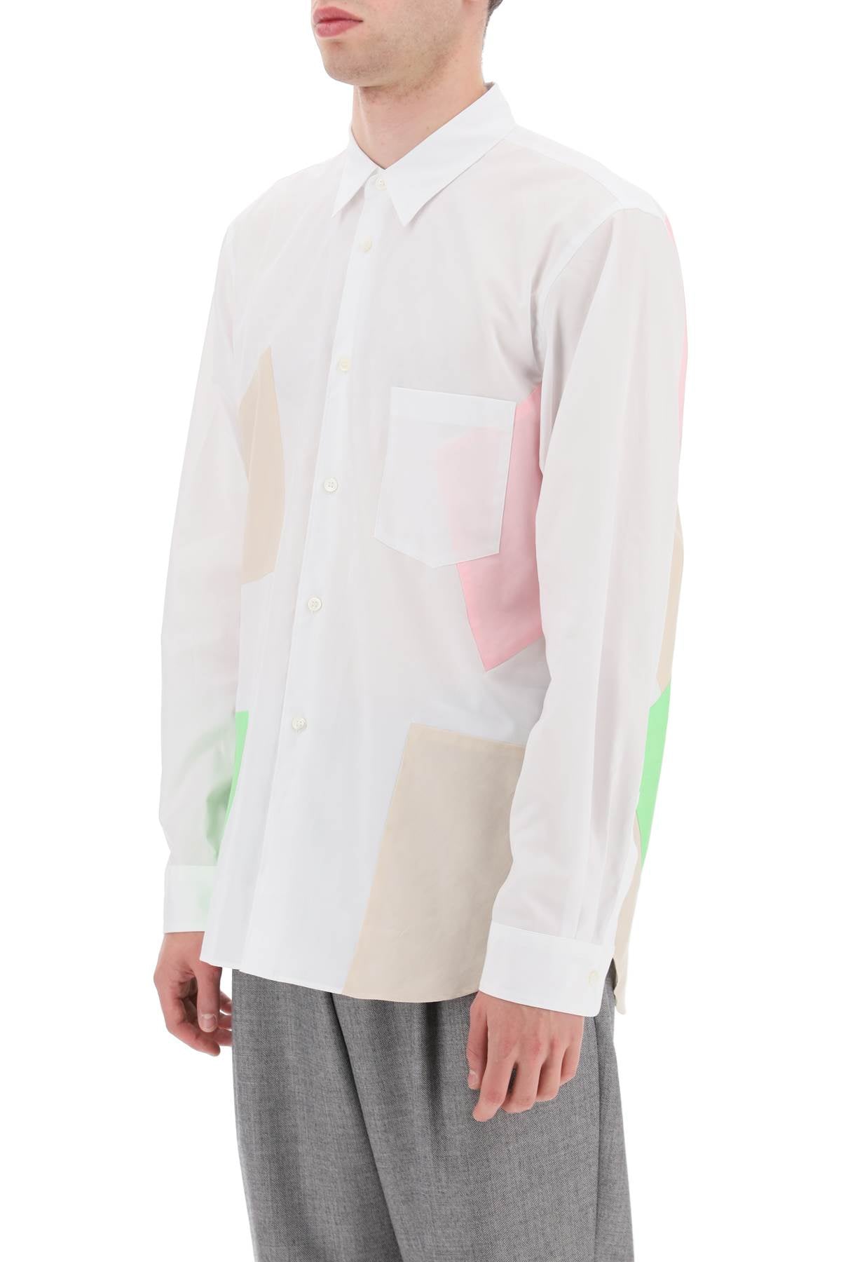 Comme des Garcons Homme Plus Patchwork Shirt for Men - Stylish Designer Casual Wear for Parties & Street Fashion