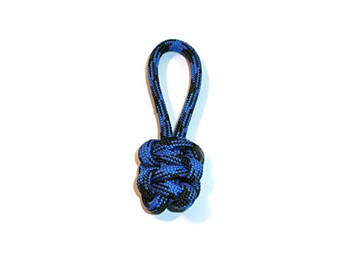 RedVex Paracord Zipper Pulls - Knife & Gear Lanyards - Cobra Style (Black & Blue, 2.5