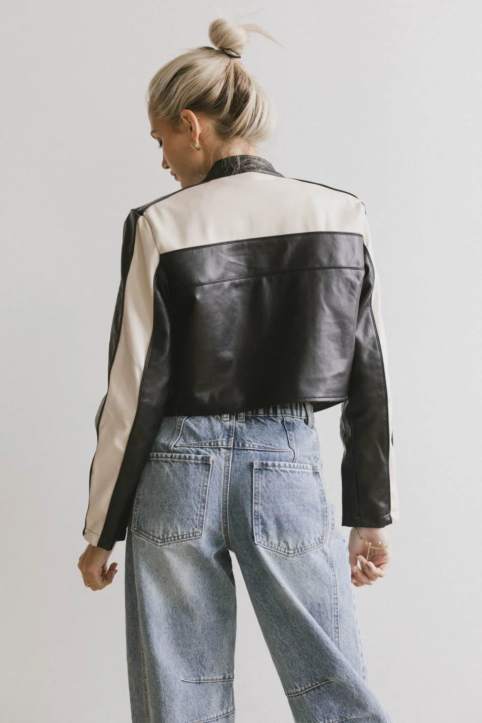 Leda Vegan Leather Jacket for Women - Eco-Friendly Faux Leather Biker Style Jacket - FINAL SALE - Perfect for Casual Outings, Nightlife & Fashion Events
