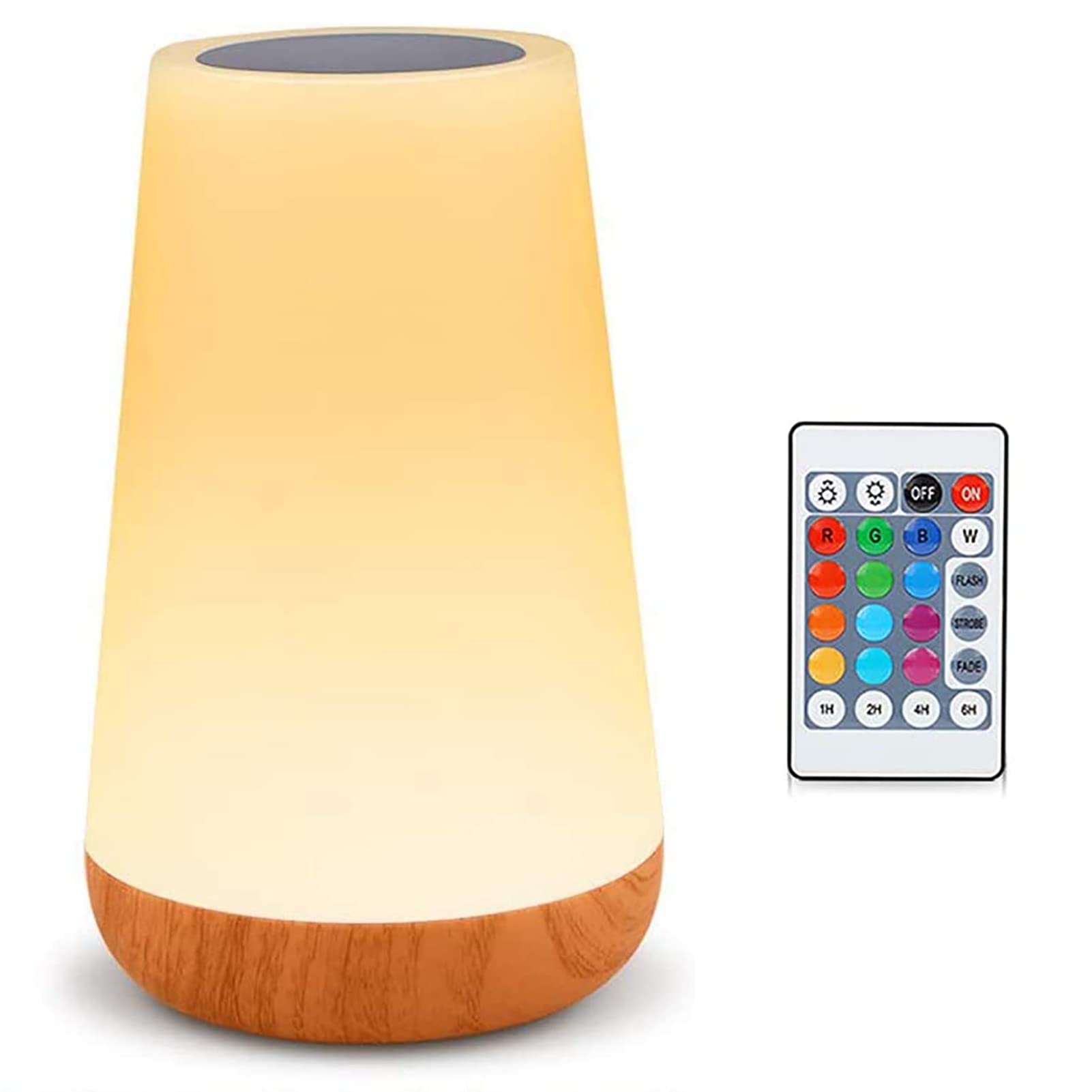 Amouhom LED Night Light Lamp - Touch Control Bedside Table Lamp with Remote, Warm White Light for Bedroom, Baby Nursery, Living Room, Office | Perfect Gift for Kids, Girls, Boys & Adults