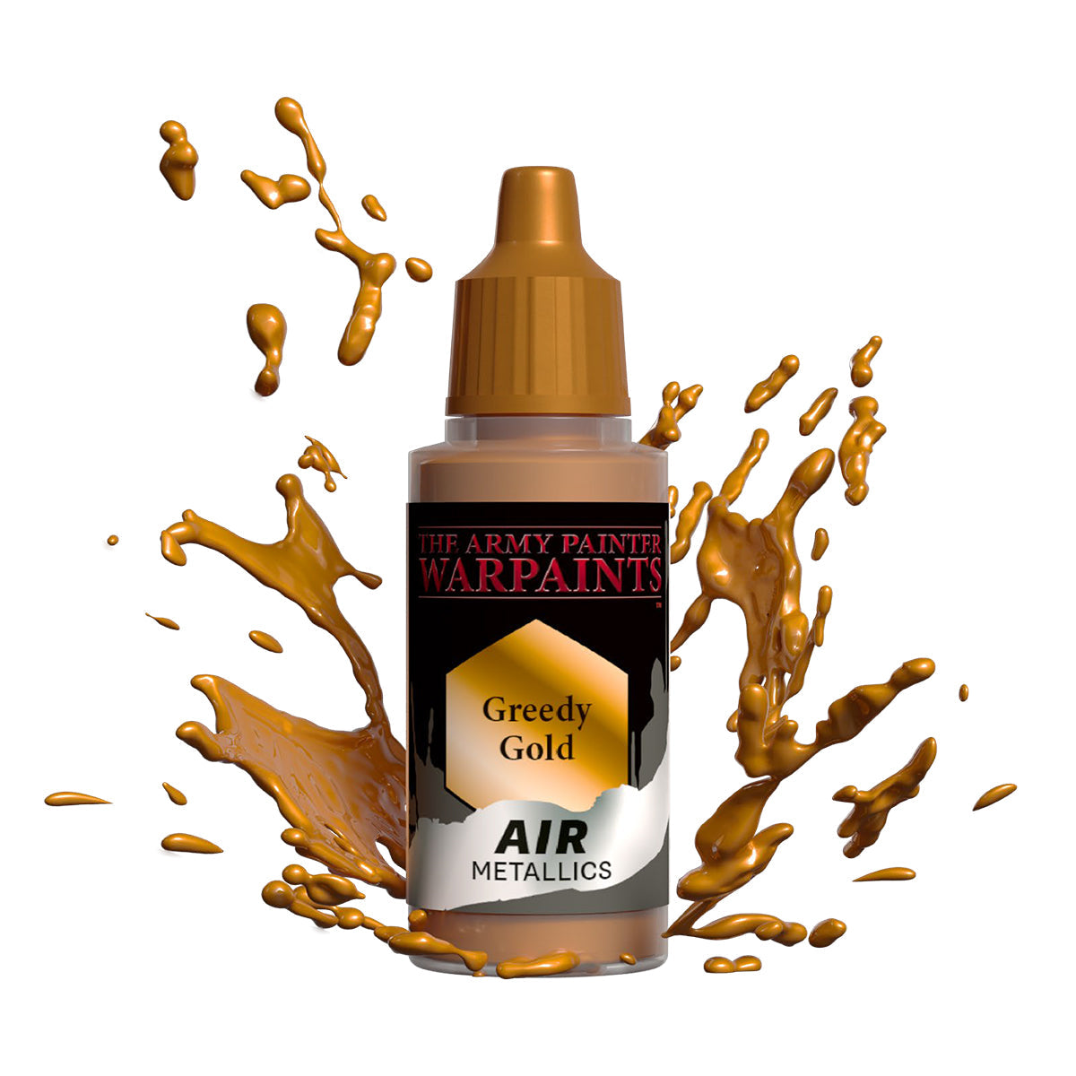Warpaints Air Metallics Greedy Gold - Premium Metallic Airbrush Paint for Miniatures, Models & Cosplay - Perfect for Warhammer, Tabletop Gaming & DIY Crafts