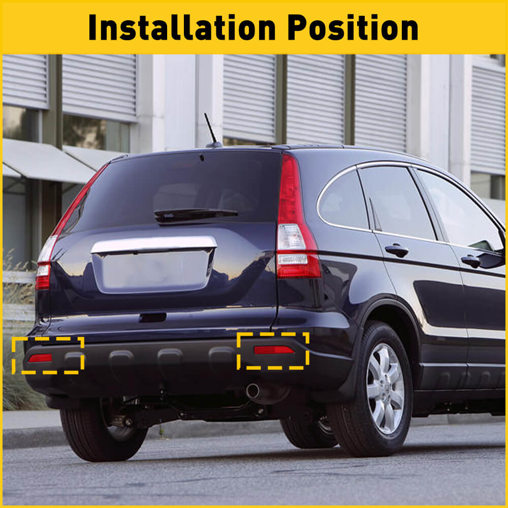 Red Rear Bumper Reflector Lamp Cover for 2007-2009 Honda CR-V - Replacement Tail Light Housing - Enhances Night Visibility & Safety