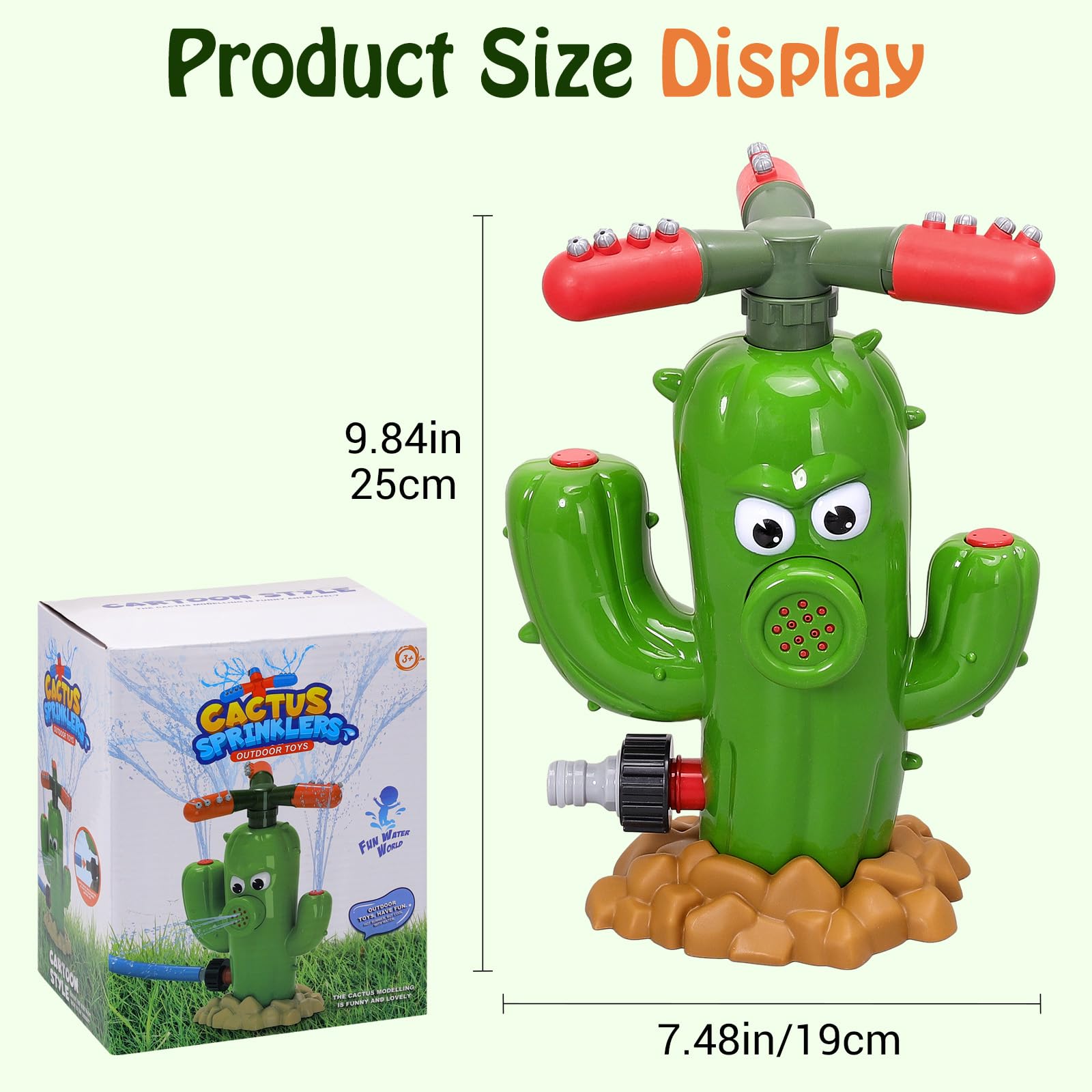 HeySplash Water Sprinkler Toy for Kids - Outdoor Summer Water Play Sprinkler, Fun Backyard Lawn Sprinkler for Children, Connects to Garden Hose - Perfect for Pool Parties, Backyard Games & Summer Cooling Fun