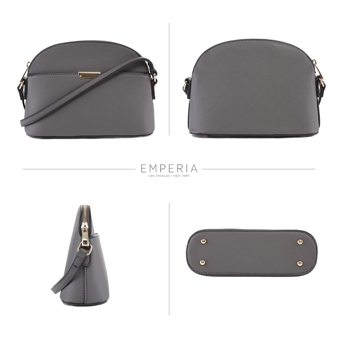 Emperia Faux Leather Crossbody Bag for Women - Stylish Dome Shoulder Purse for Daily Use