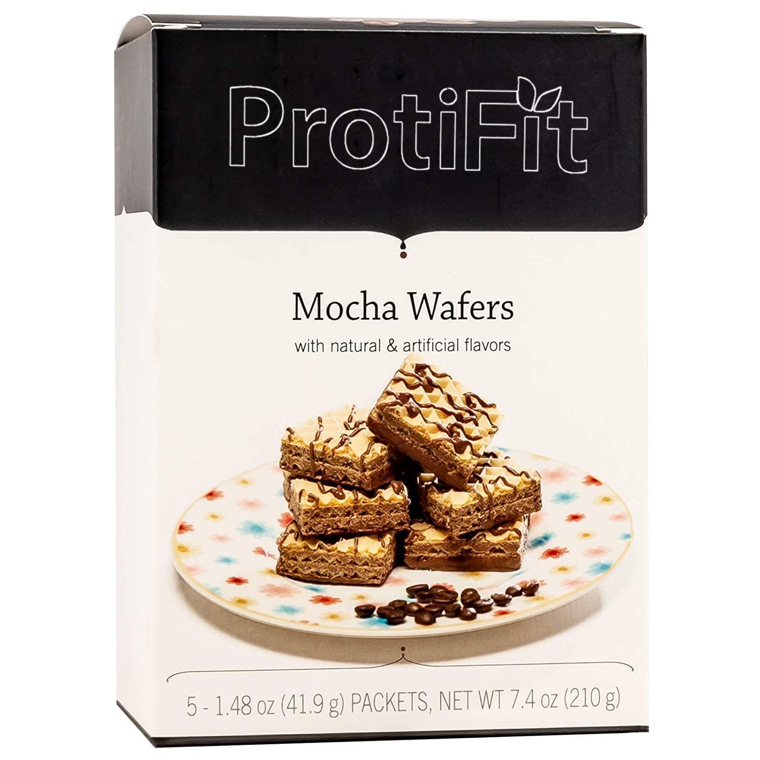 PROTIFIT High Protein Wafer Bar - 15g Protein, Low Calorie, Low Carb & Fat Free Snack | Keto, Diet & Weight Loss Friendly | Ideal Protein Compatible | 5 Mocha Bars per Box | Perfect for Workouts, Travel & Healthy On-the-Go Snacking