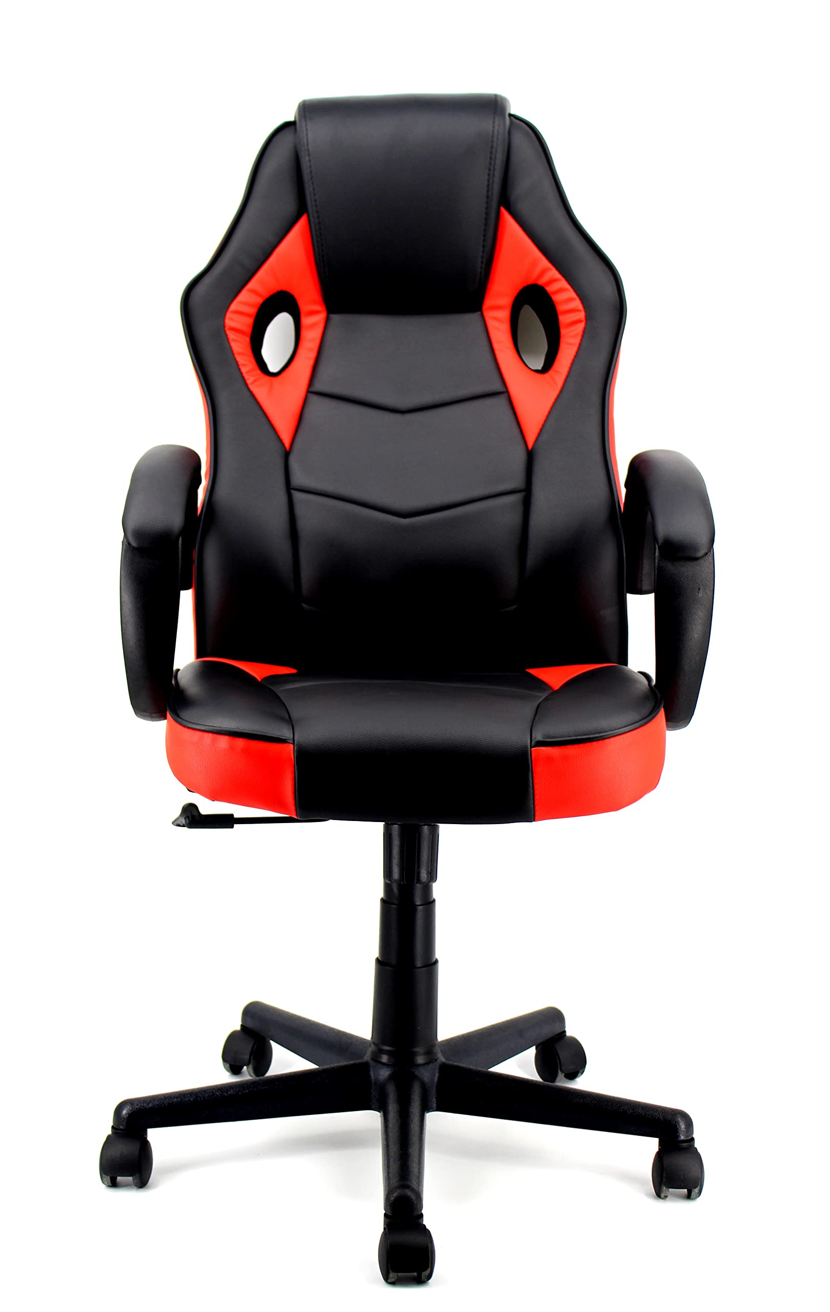 Premium Gaming Chair - Ergonomic Racing Style Office Chair with Padded Armrests & Bonded Leather - Red | Perfect for PC, Console Gaming & Home Office Setup
