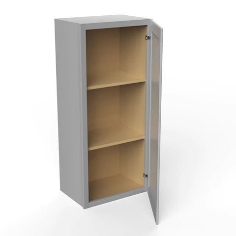 42 Inch Wall Cabinet - 18W x 42H x 12D Grey Shaker Style RTA Kitchen Storage - Perfect for Bathroom, Laundry Room & Garage Organization