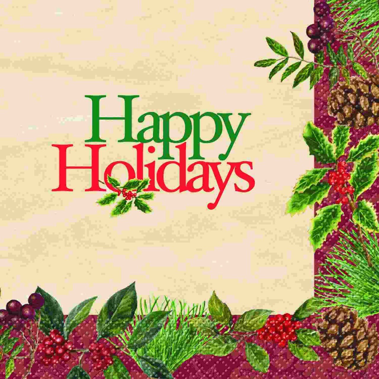 20 Unique Festive Holly Christmas Lunch Napkins - Perfect for Holiday Parties, Dinner Decor & Seasonal Table Settings