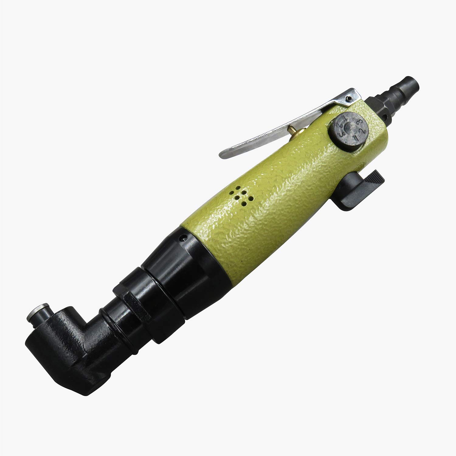 90 Degree Right Angle Pneumatic Screwdriver - Industrial Grade Elbow Wind Batch Sanding Tools for Resin | Punch Tool Set for Woodworking, Metalworking & DIY Projects