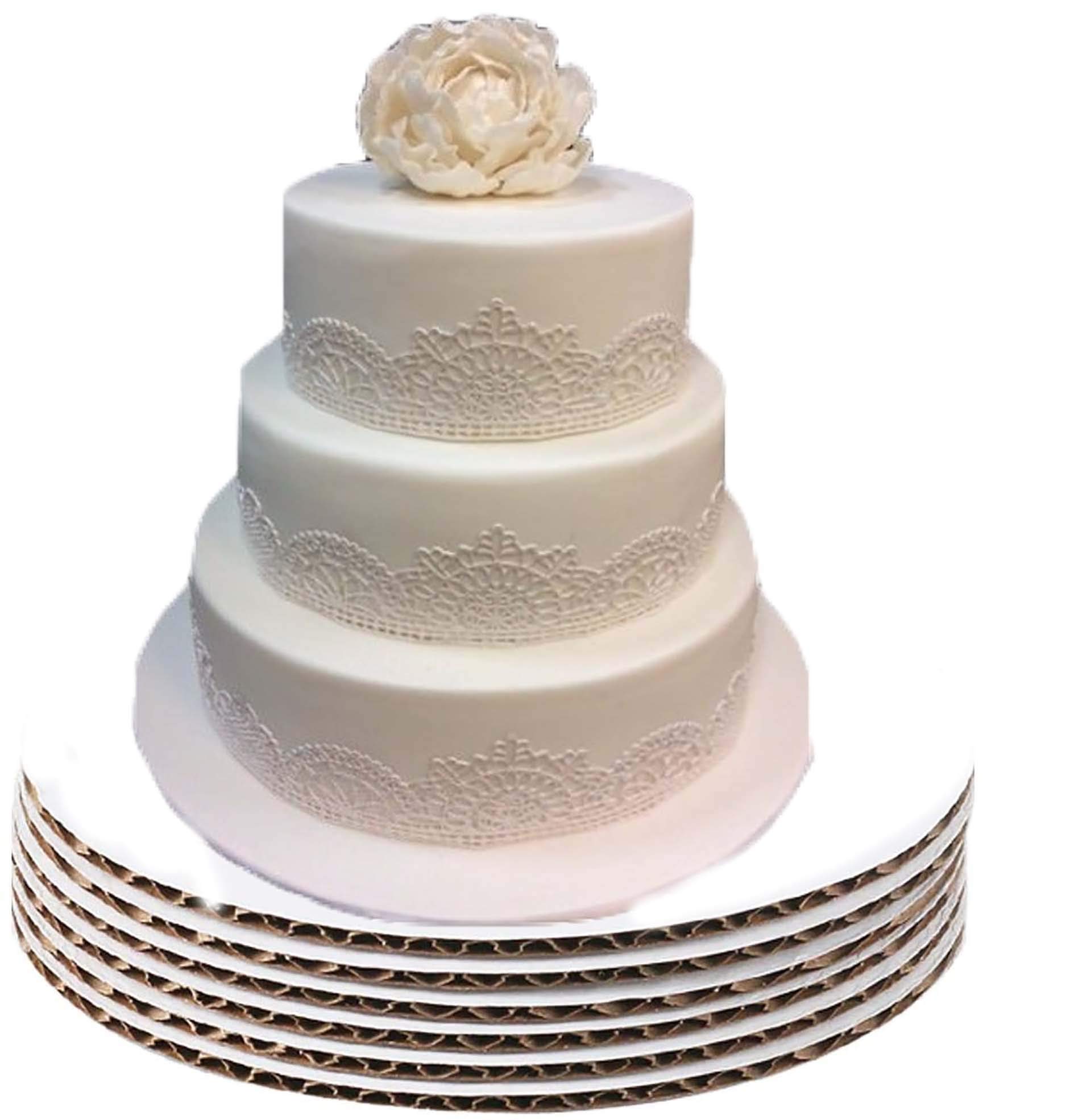 6-Inch White Round Cake Circles - 25-Pack | Sturdy Cardboard Cake Boards for Baking, Decorating & Serving | Perfect for Birthday, Wedding & Party Cakes