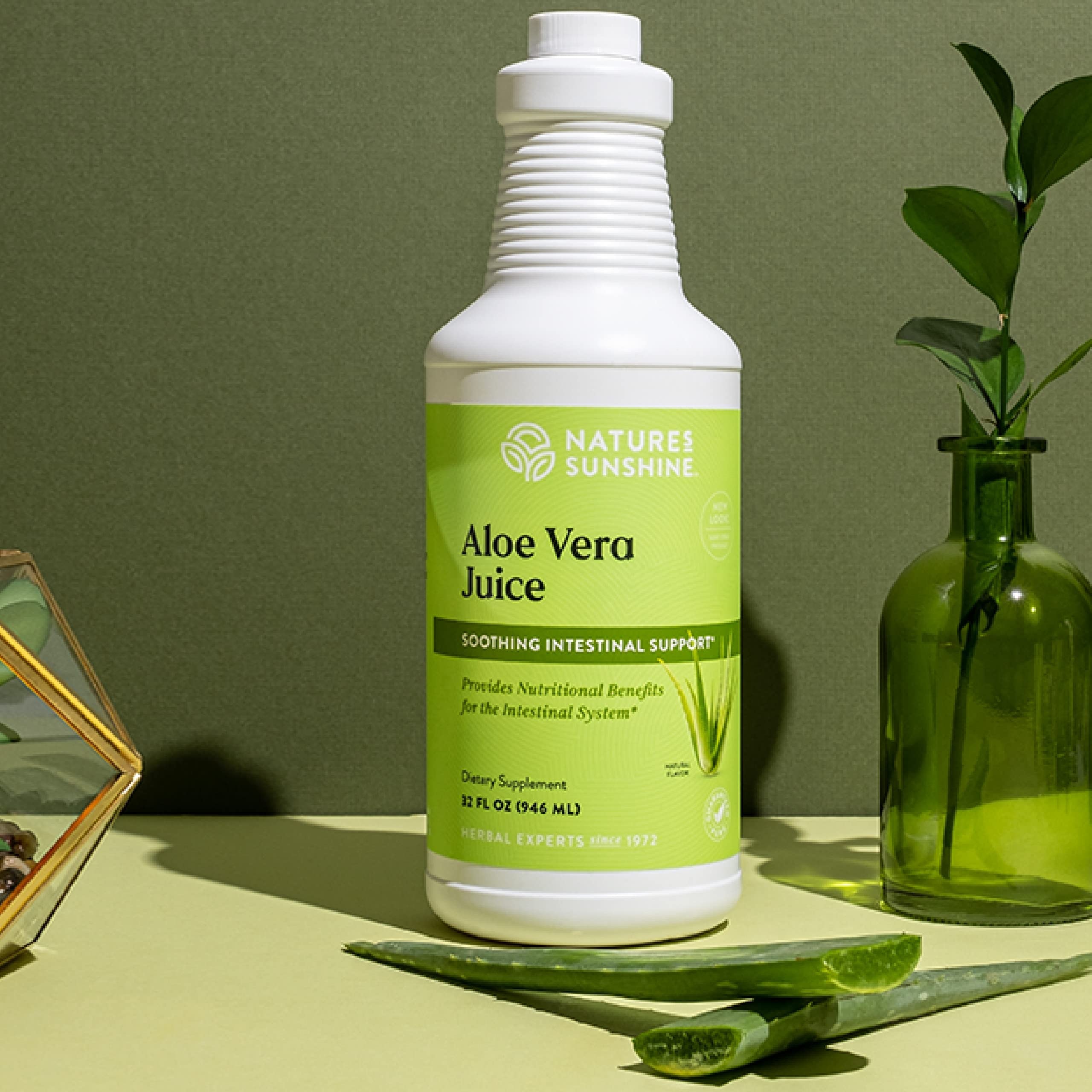 Organic Aloe Vera Juice 32 Fl Oz (946ml) - Pure Digestive Health Drink for Detox & Hydration - Supports Skin Care, Weight Loss & Immune System - Great for Smoothies, Juices & Wellness Shots