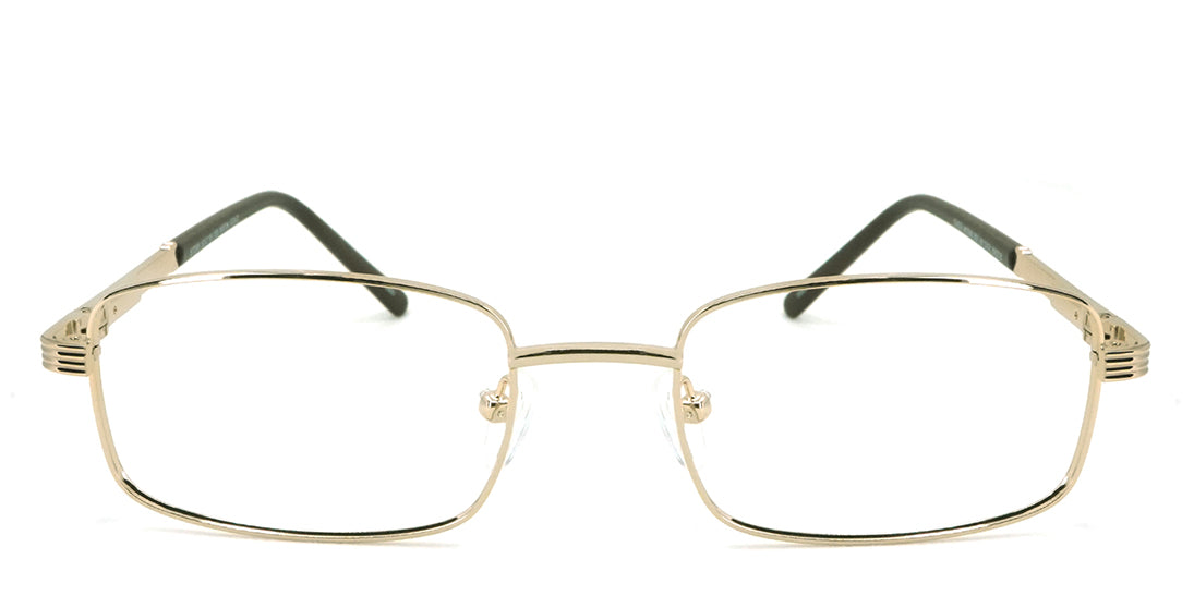 Stylish Low Profile Rectangle Metal Frame Glasses S7265 - Perfect for Reading, Work, and Everyday Fashion