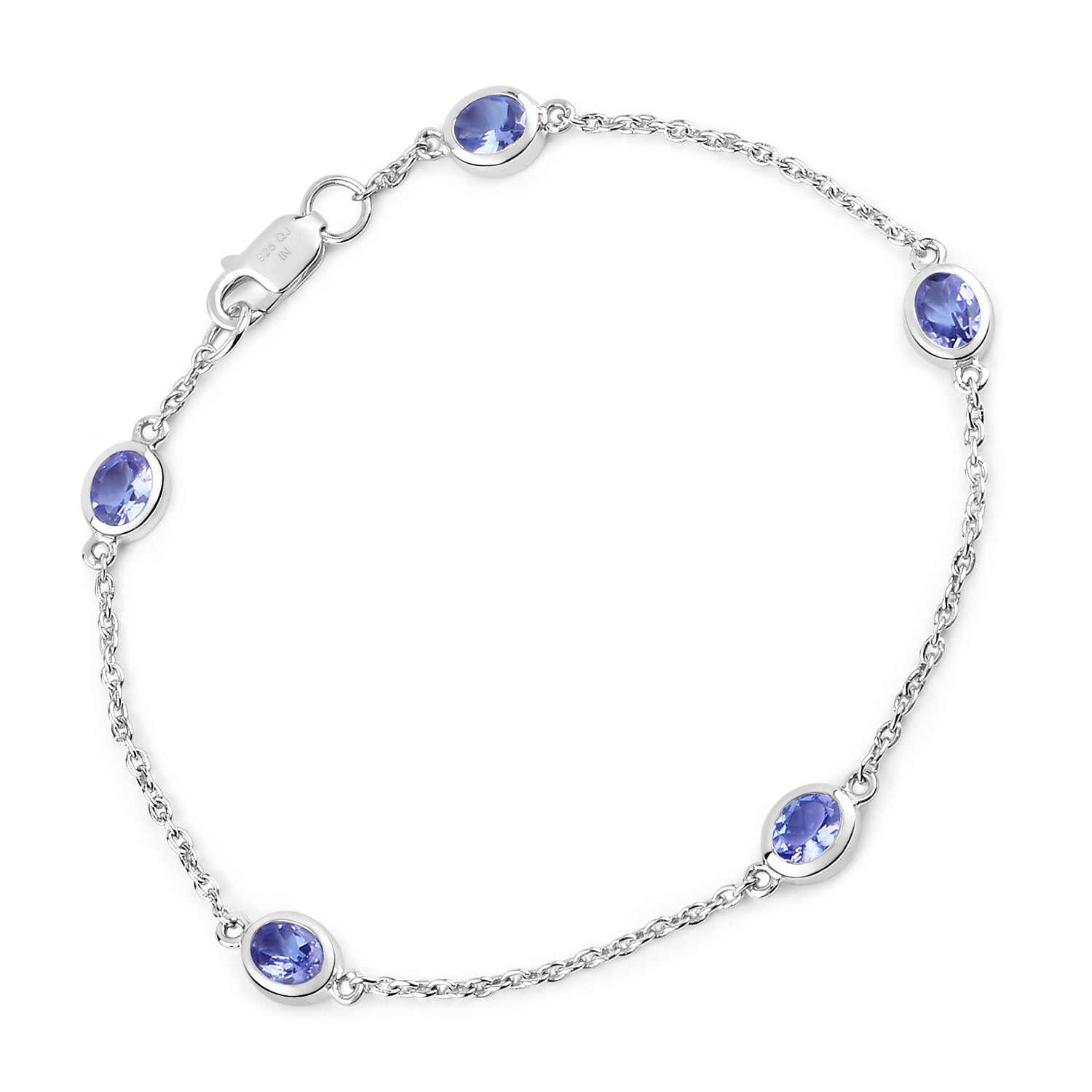Authentic Tanzanite Beaded Bracelet - Genuine Purple Tanzanite Jewelry for Women - Elegant Stretch Bracelet for Everyday Wear & Special Occasions