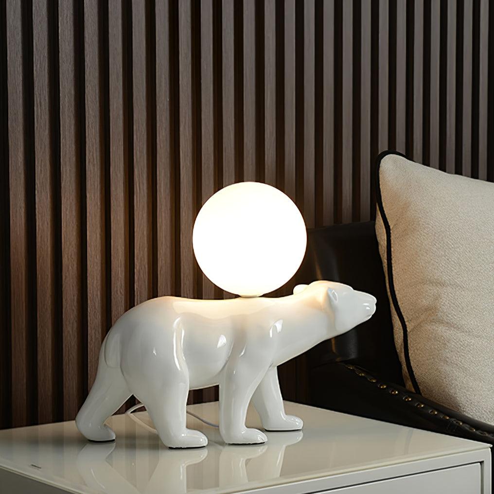 Polar Bear Table Lamp - Cute Night Light for Kids Room, Nursery, Bedroom - Perfect for Reading, Decor & Cozy Ambiance