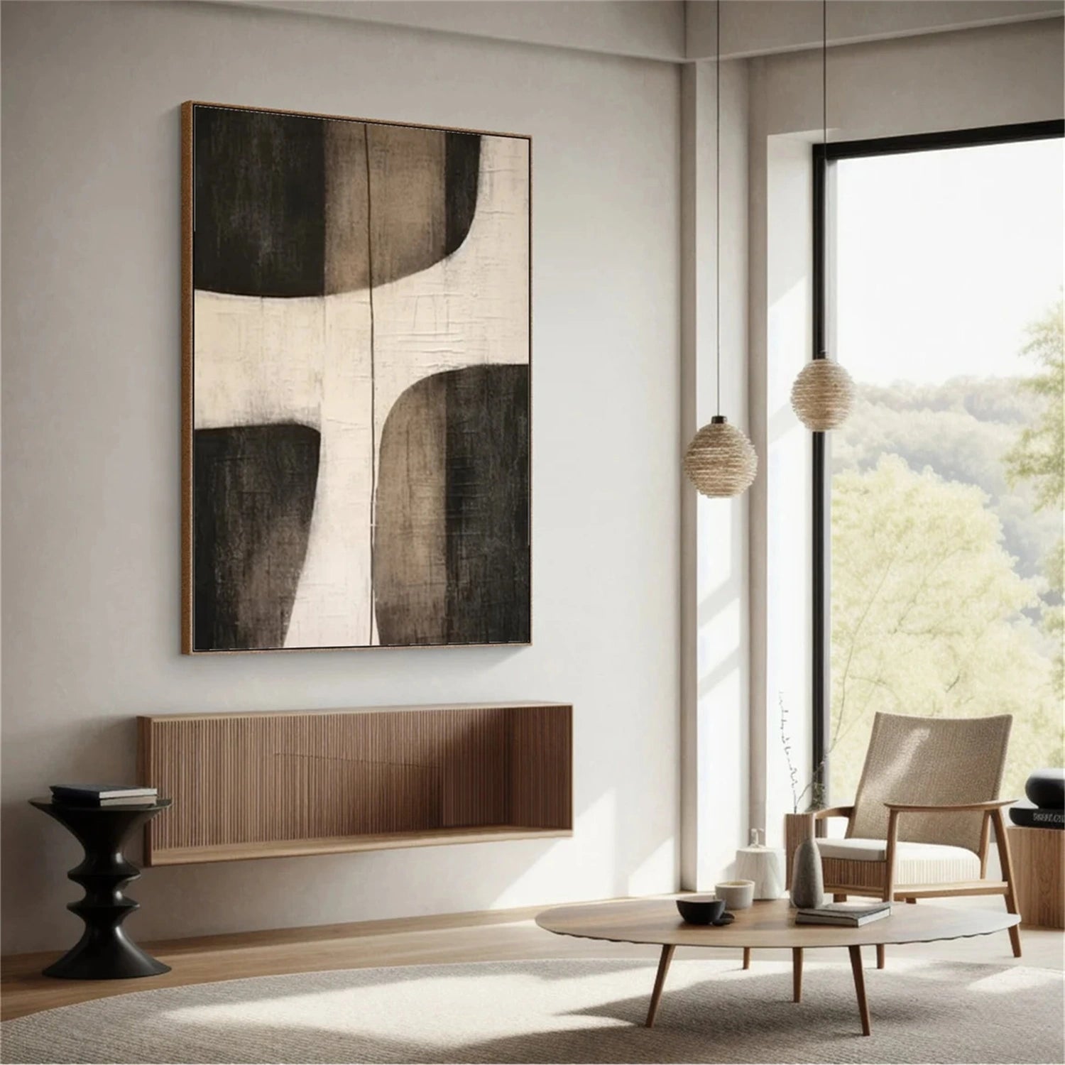 Abstract Tranquility Art Painting - Modern Canvas Wall Decor for Living Room, Bedroom & Office | #WS241 | Calming Home Decor Gift Idea