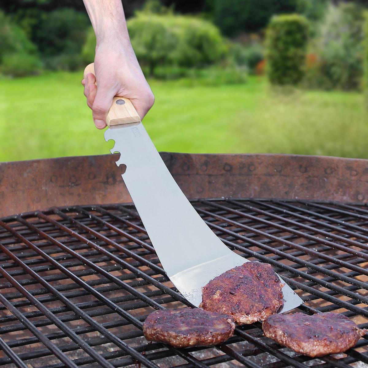 Premium Stainless Steel Machete-Style Grill Spatula - Heavy Duty BBQ Turner for Outdoor Cooking, Grilling, Camping & Backyard Parties