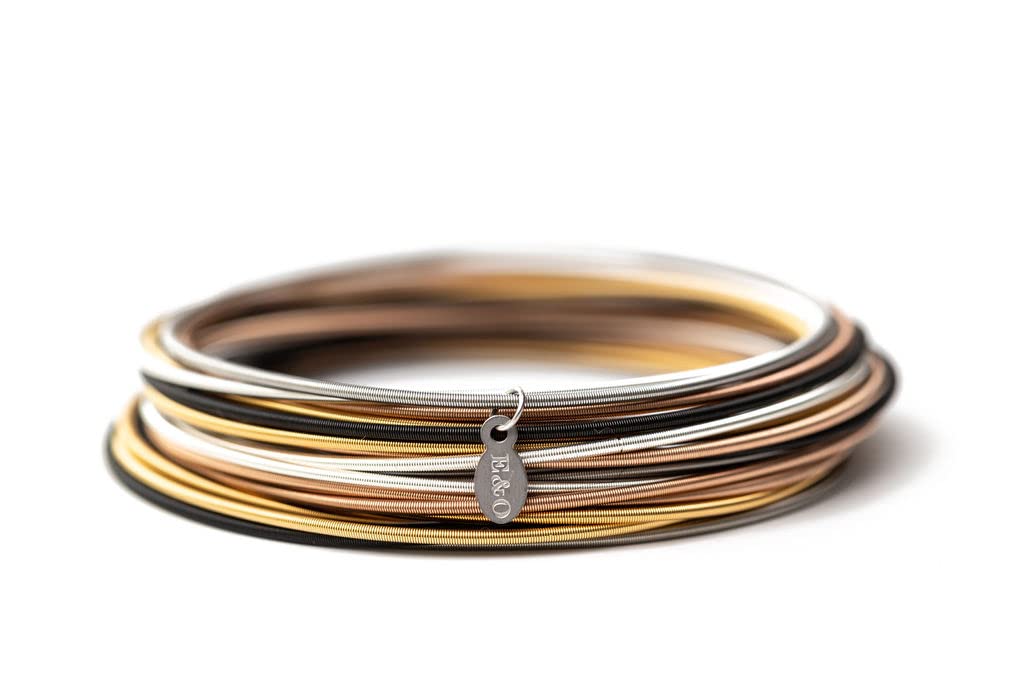 Emerson & Oliver 25-Pack Mixed Metal Dia Bracelets for Women - Boho Chic Stackable Bangle Set for Layering, Gifts & Everyday Wear
