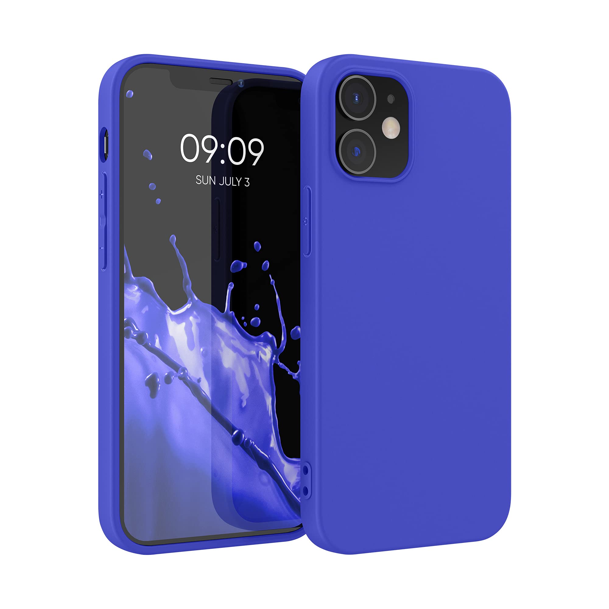 kwmobile Soft Slim Protective TPU Silicone Case for Apple iPhone 12 & iPhone 12 Pro - Shockproof & Scratch Resistant Cover in Baltic Blue - Perfect for Everyday Use, Work & Travel