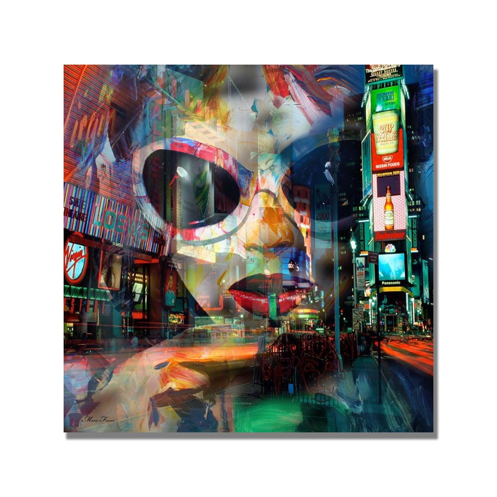 Trademark Fine Art On Broadway Canvas Wall Art - 24x24 Inch Modern Abstract Painting for Living Room, Bedroom & Office Decor