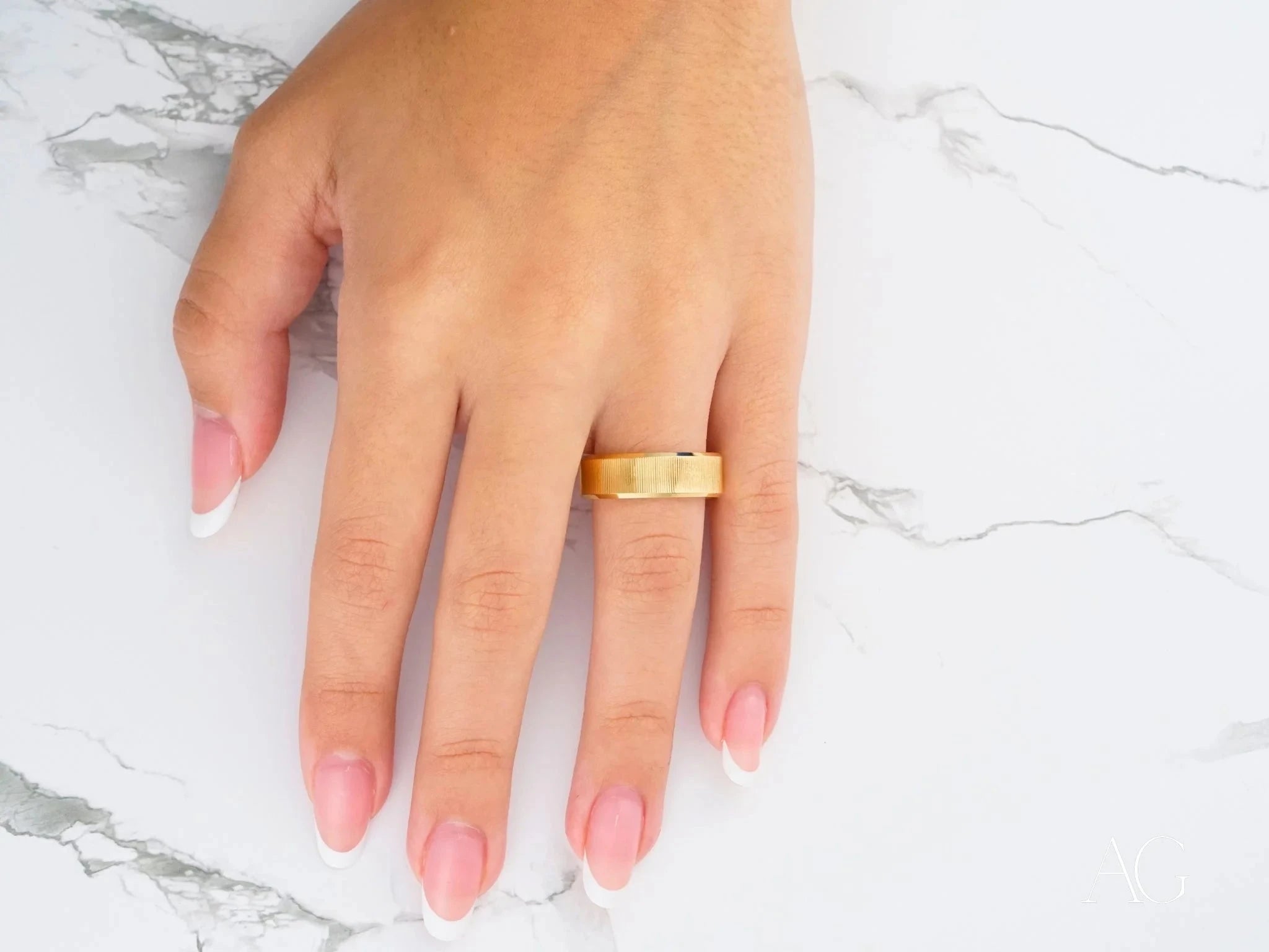 Golden Whisper Wedding Band - Elegant 14K Gold Ring for Women & Men - Perfect for Engagement, Anniversary & Special Occasions