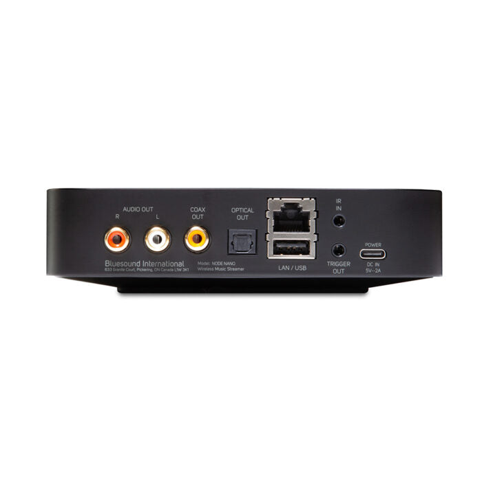 Bluesound NODE NANO Hi-Res Wireless Music Streamer - Audiophile Grade for Home Audio System | Perfect for Spotify, Tidal & Multi-Room Streaming