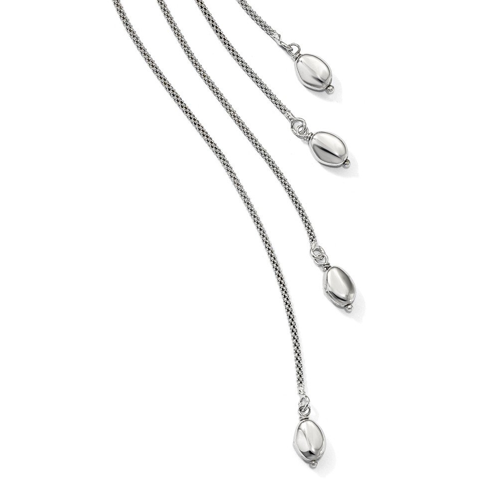 Sterling Silver Multi-Strand Beaded Dangle Knot Necklace for Women | Elegant Layered Jewelry Gift for Birthday, Anniversary & Special Occasions | Perfect for Parties, Weddings & Date Nights