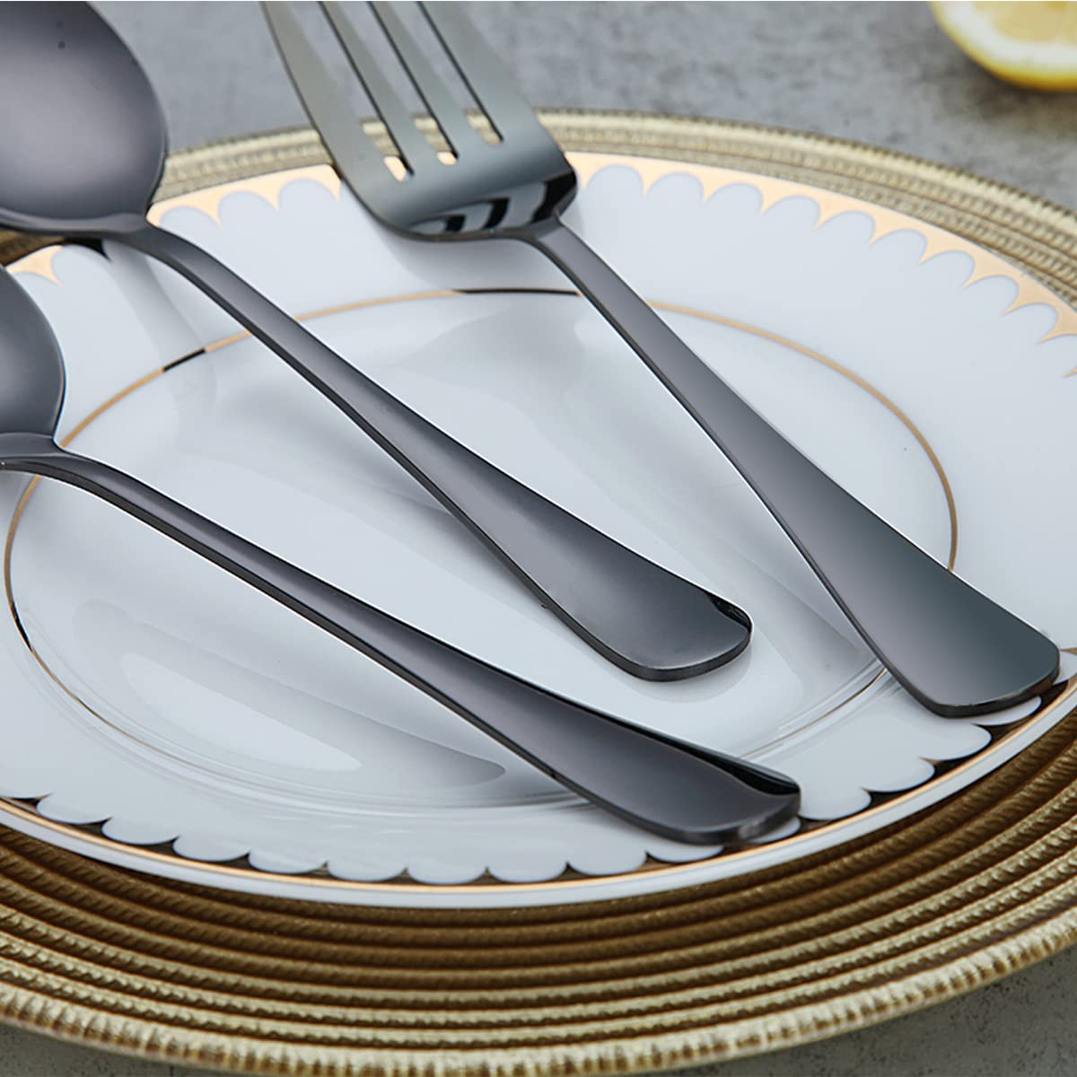 Premium 12-Piece Stainless Steel Serving Utensil Set - Includes 2 Serving Spoons, 2 Slotted Spoons, 2 Forks, Cake Server, Butter Knife & Tongs - Dishwasher Safe for Parties, BBQs & Dinner Hosting