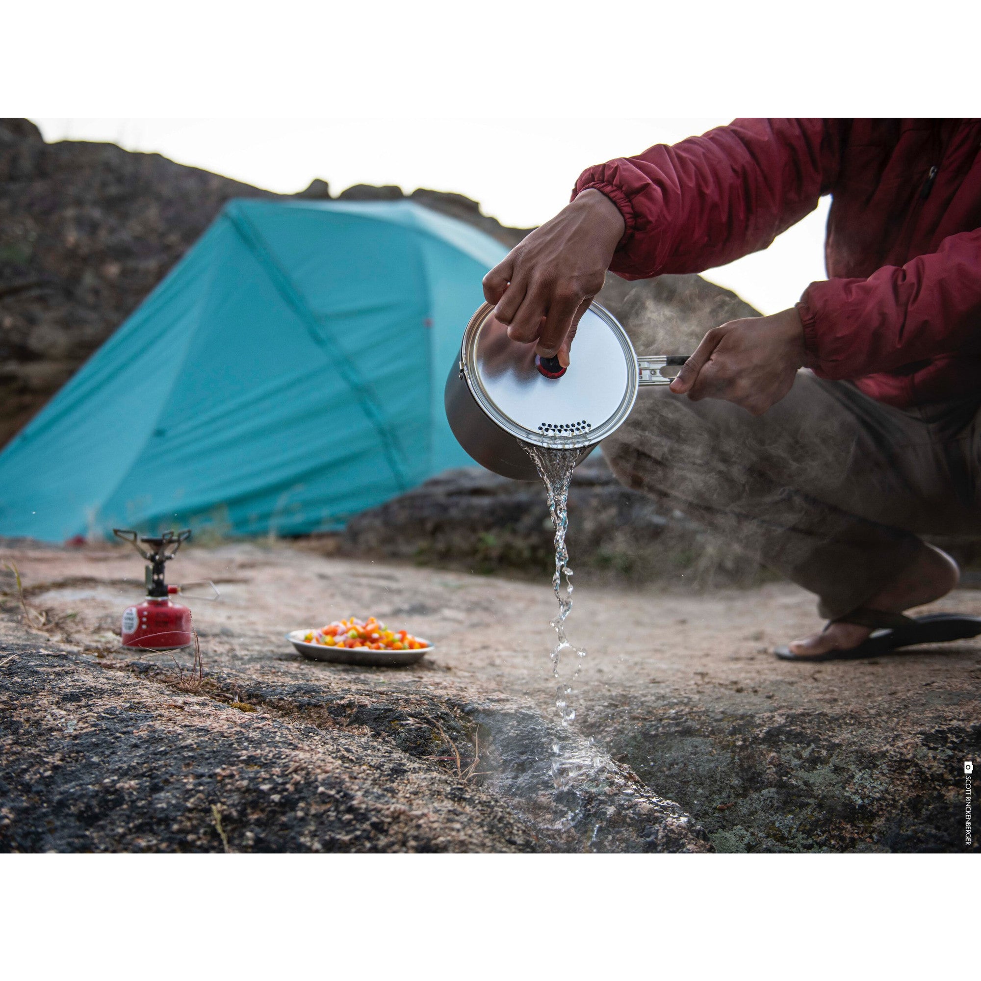 MSR Ceramic 2-Pot Camping Cookware Set - Lightweight Backpacking Pots for Outdoor Cooking, Hiking & Camping Trips | Durable Aluminum Construction with Non-Stick Coating