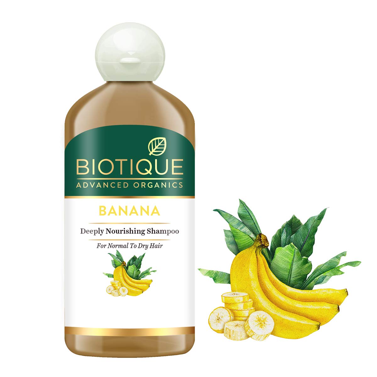 Biotique Banana Deeply Nourishing Shampoo for Normal to Dry Hair - 300ml | Hydrating & Repairing Hair Care for Daily Use at Home or Salon