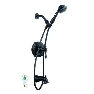 Glacier Bay Lyndhurst Single-Handle 5-Spray Tub and Shower Faucet with Hand Shower in Mediterranean Bronze Finish - Perfect for Bathroom Renovation and Modern Home Spa Experience