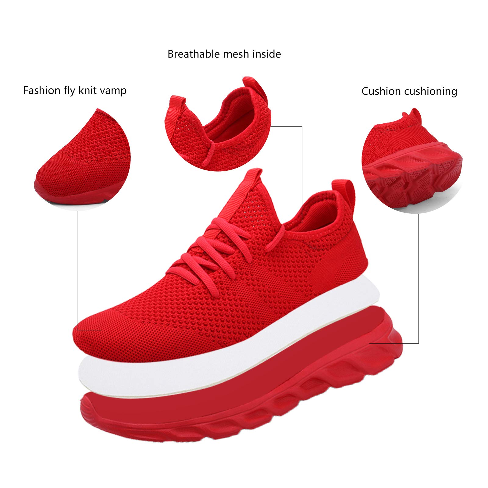 Damyuan Women's Walking Running Shoes - Lightweight Slip On Tennis Gym Workout Shoes for Women - Perfect for Jogging, Training & Casual Wear