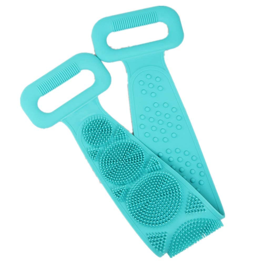 Silicone Body Scrubber - Dual-Sided Exfoliating Brush for Deep Skin Cleaning & Massage - Shower & Bath Use