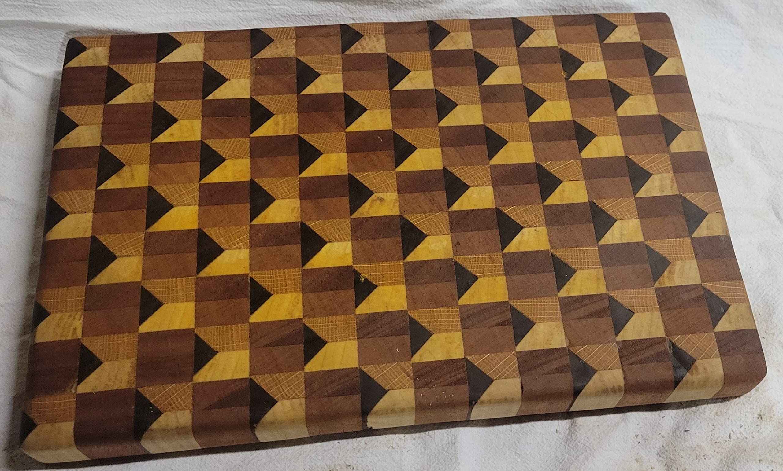 Premium 3D End Grain Wood Cutting Board - Large Thick Butcher Block for Kitchen, Charcuterie & Cheese Board - Perfect for Meat, Vegetables & Bread Cutting
