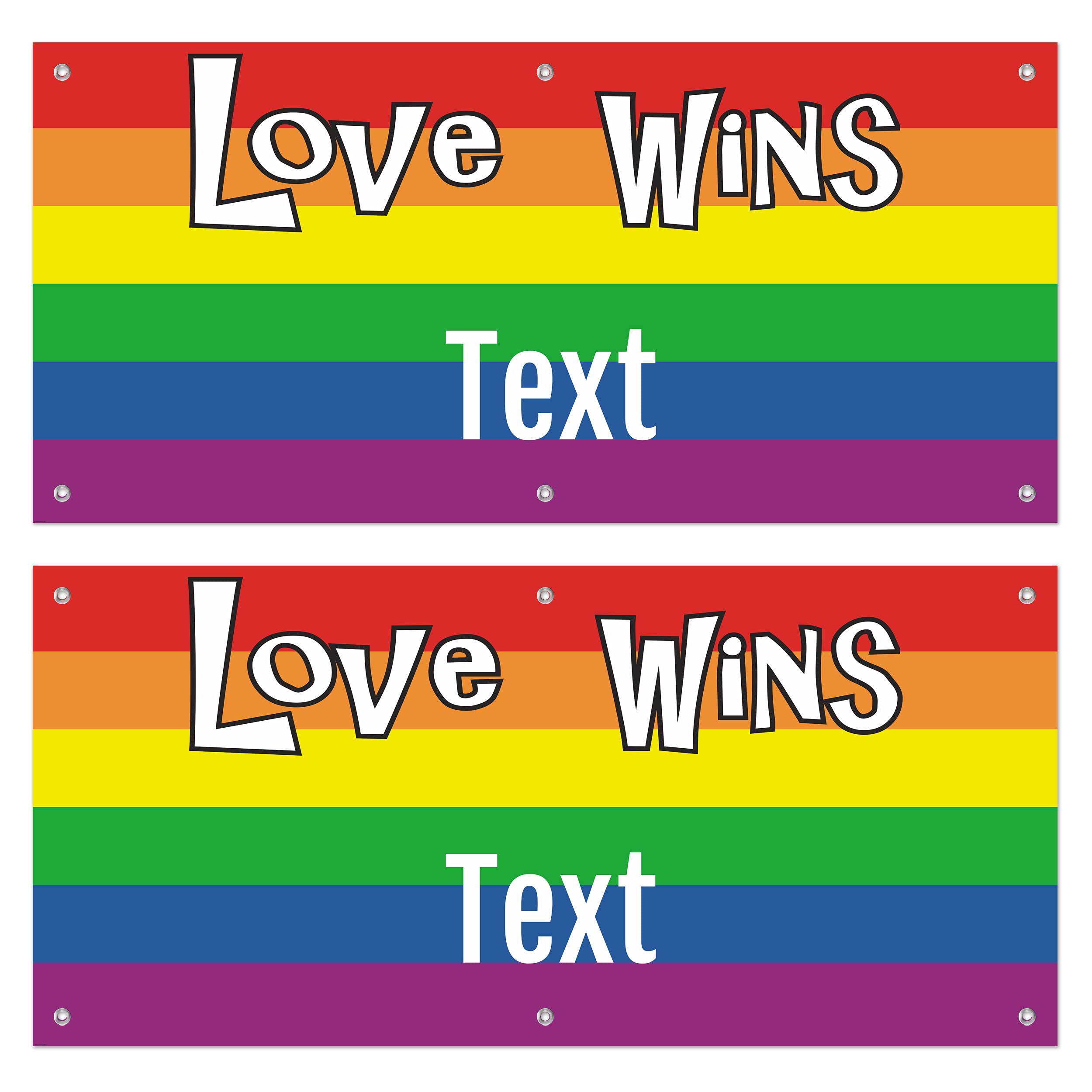 Custom Gay Pride Banner - Rainbow Flag Love Wins Vinyl Banner 24