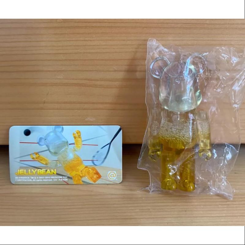Bearbrick Series 25 JELLYBEAN YELLOW Bubble 100% Collectible Figure - Limited Edition Vinyl Art Toy for Display & Collection - Perfect for Home Decor, Office Display & Gift for Anime Fans