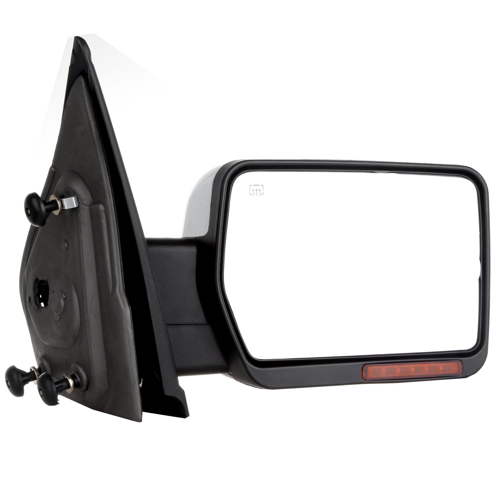 CCiyu Chrome Power-Adjusted Heated Towing Mirrors with Turn Signal & Puddle Light - Compatible with 2004-2014 Ford F150 Pickup (LH Left & RH Right) - Enhanced Visibility & Safety for Towing, Night Driving & Off-Road Adventures