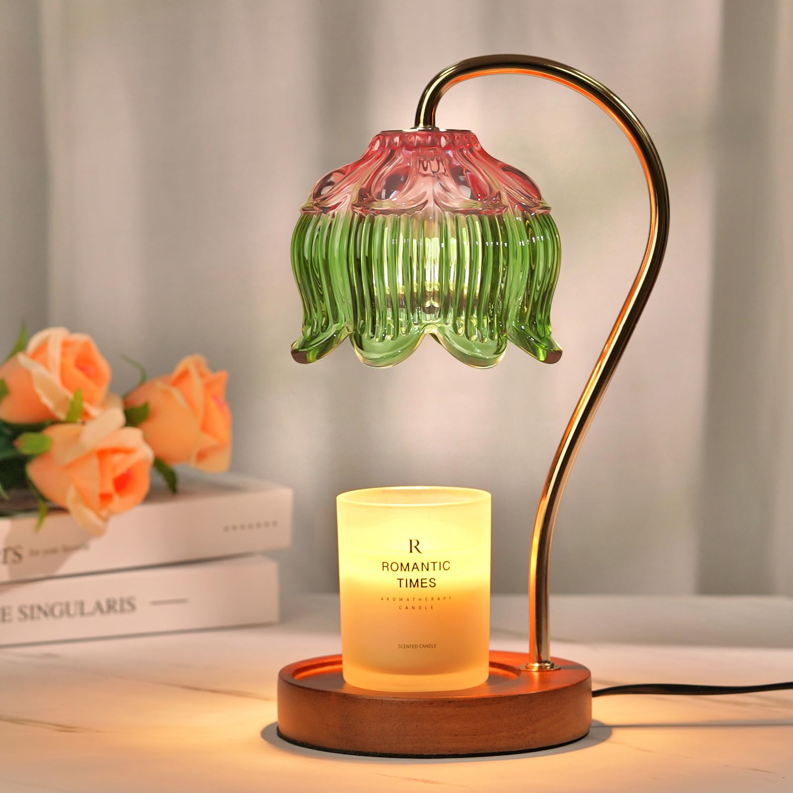 Electric Candle Warmer Lamp with Timer - Glass Aromatic Wax Melter for Home Decor, Birthday Gifts for Women, Mom & Friends - Perfect for Relaxation, Romantic Dinners & Spa Nights