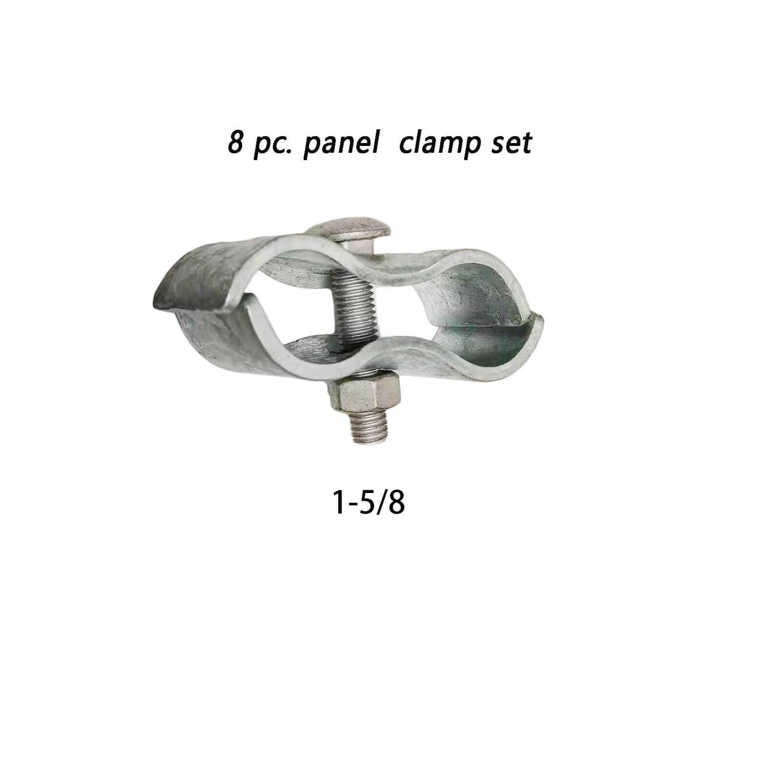 Heavy Duty Chain Link Fence Panel Clamps - 8 Pack Saddle Clamps for 1-5/8