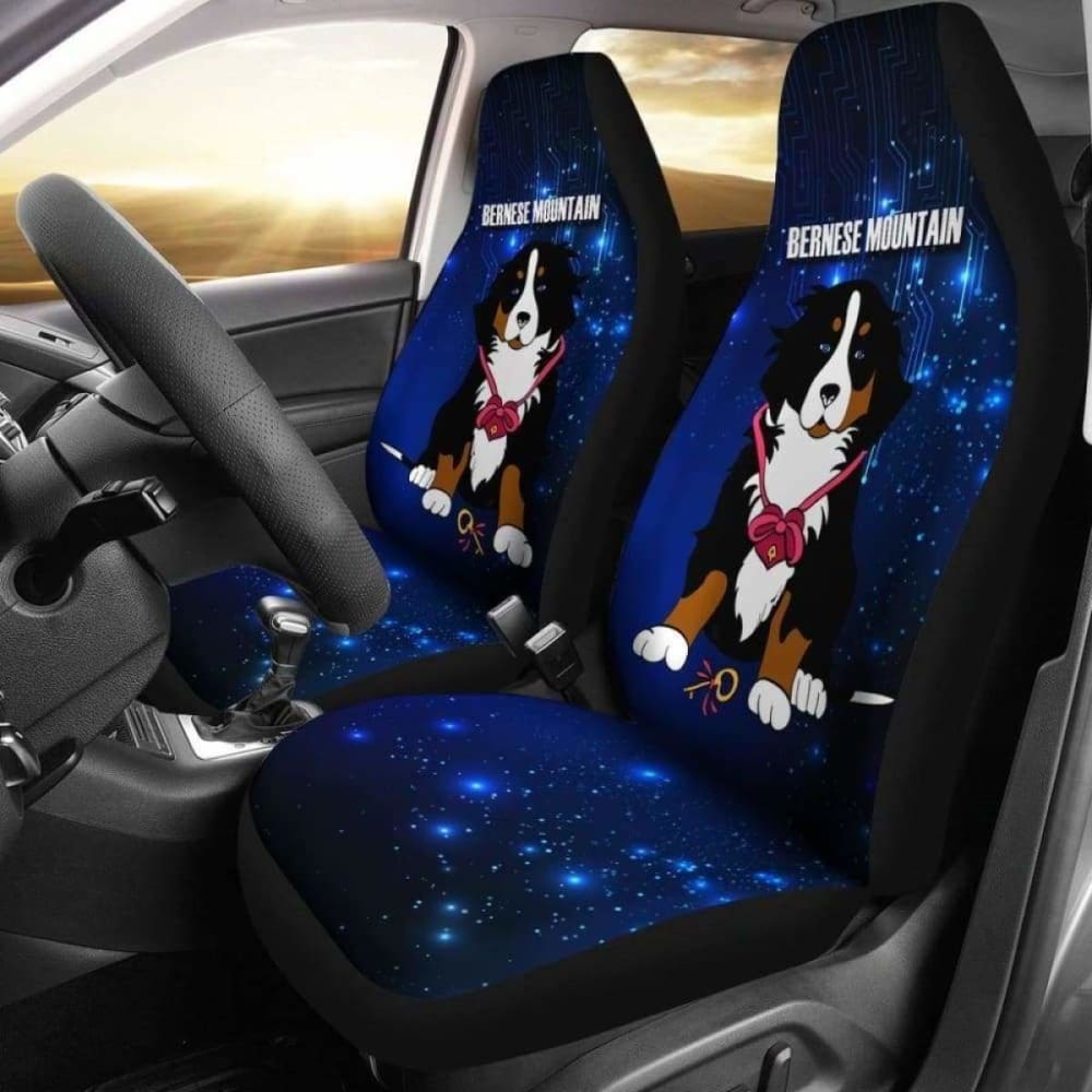Premium Bernese Mountain Dog Car Seat Covers for Cars, SUVs & Trucks - Universal Fit 2009-2020 Models (Part# 102802) - Waterproof & Nonslip Pet Seat Protector for Travel, Camping & Daily Commute