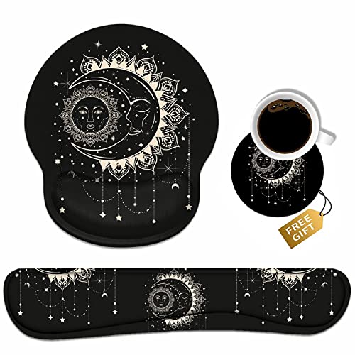 Celestial Theme Sun With Crescent Moon